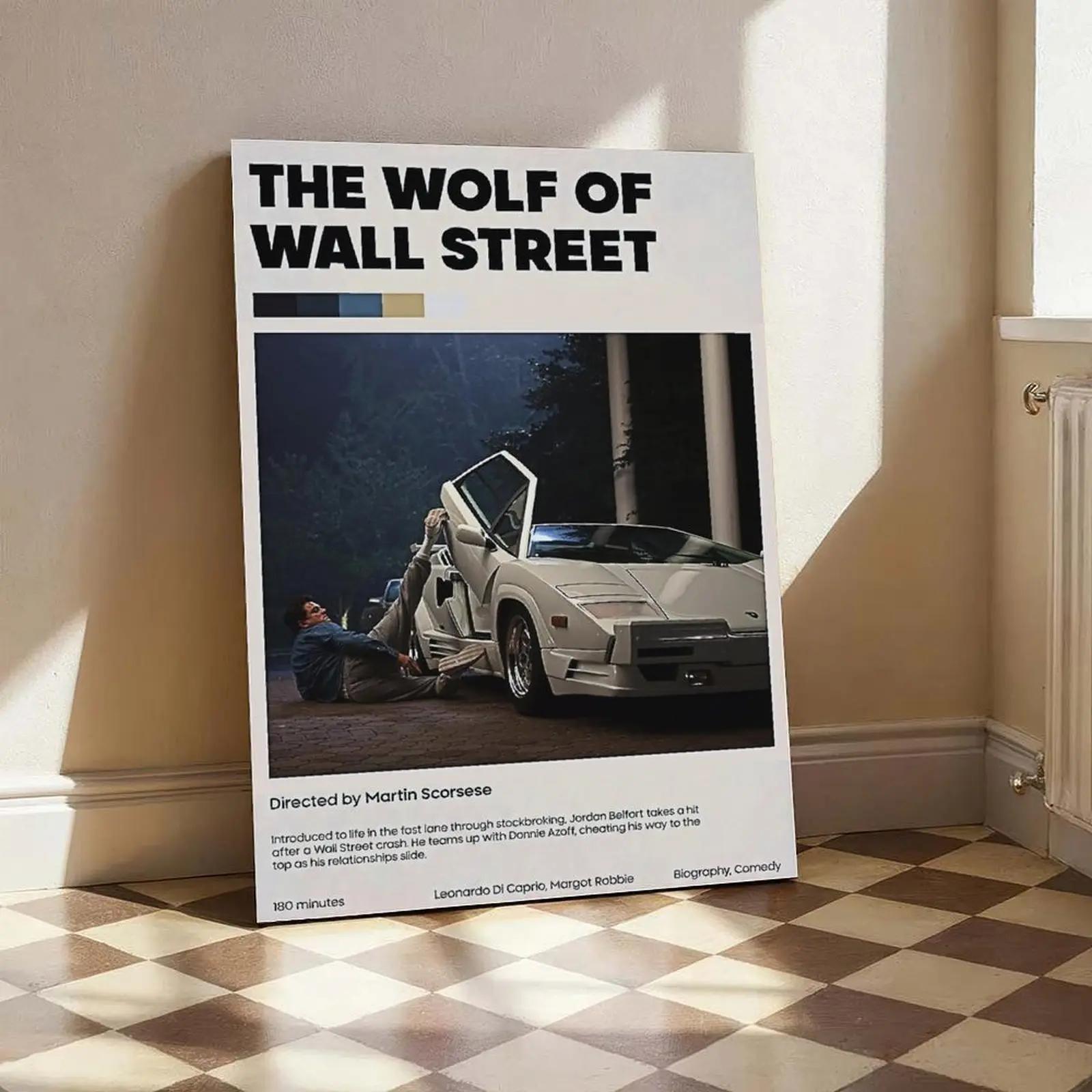 The Wolf of Street Poster Canvas Art Vintage Classic Movie Posters Prints for Living Room Decor wall