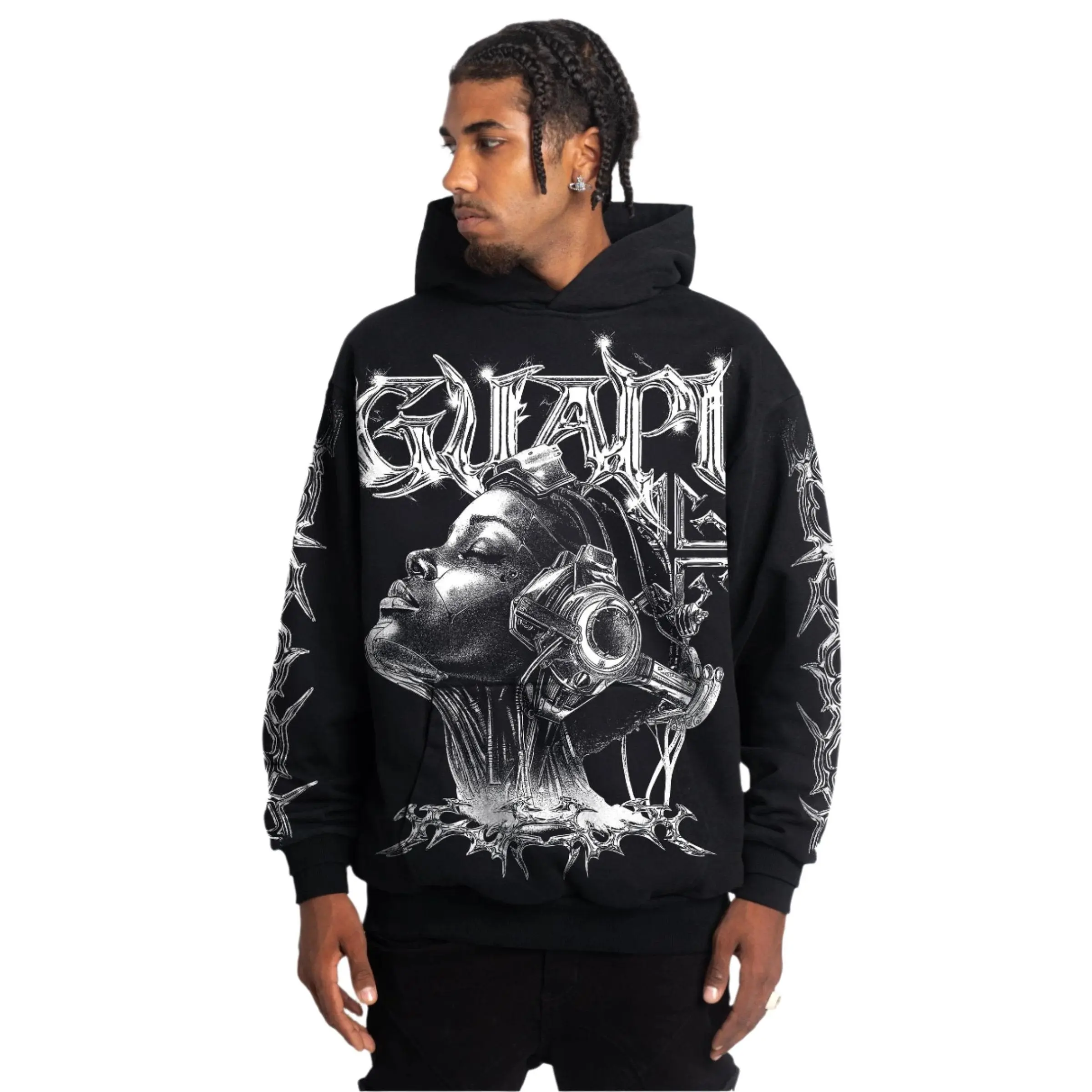 GUAPI OBSIDIAN CYBORG PULL OVER HOODIE