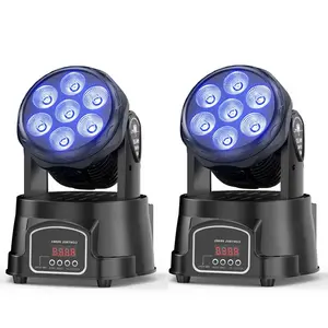 2Pcs/Set 105W Beam Moving Head Lights 7x15W RGBW LED Stage Lights DMX512 Spot Lights For DJ Disco KTV Wedding Party
