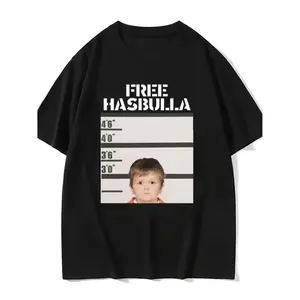 Playful Hasbulla Graphic Tee For Men And Women Comfortable Cotton Crewneck With Fun Portrait Design Ideal For Casual Wear All Season