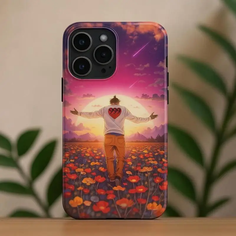 JWRLD Durable Plastic Cellphone Casing - 999 Party Never Ends Art Cover for iPhone 17-16-15-14-13-12-11-Xs Pro Max, Samsung Galaxy S25-S21, Hip Hop Legend Rapper Music Fan Gift, Protection Accessory