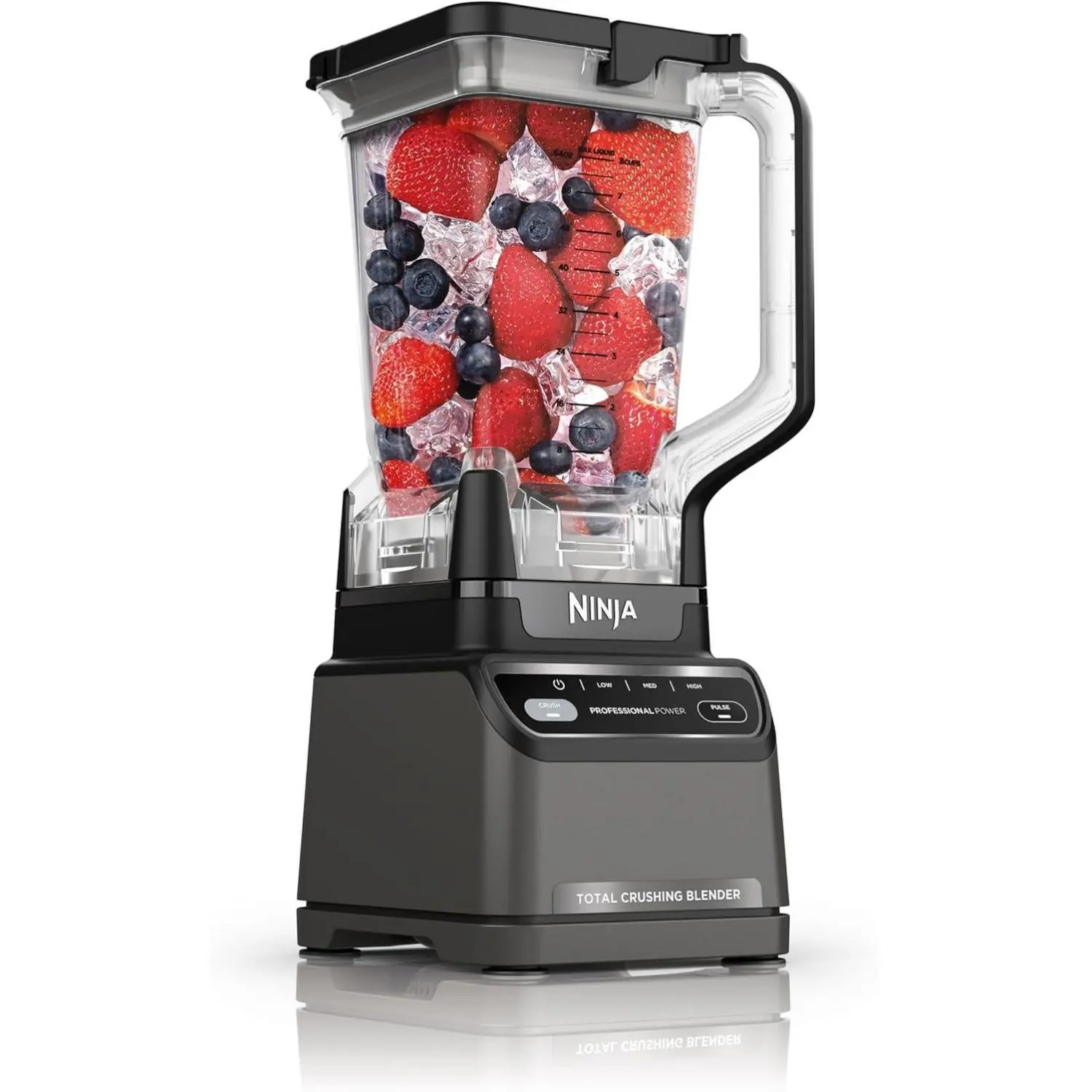 Ninja BR201AMZ Professional Blender 2.0, 1200 Watts, Auto-iQ Program, Total Crushing Blades, 72-oz. Pitcher, 4 Manual Speeds for Smoothies, Shakes, and Frozen Drinks, Dishwasher-Safe Parts, Dark Grey