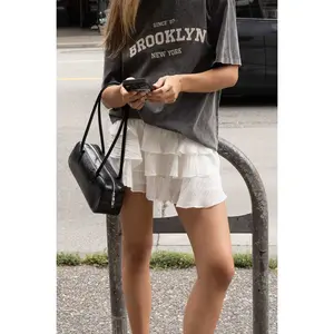 RUFFLED TIERED CHIFFON MINI SKORT