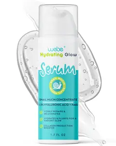 Hydrating Glow Snail Mucin, Hyaluronic Acid & NAG Serum Advanced Moisturizing Formula Moisturizer Skin Repair Moisture Hydrate