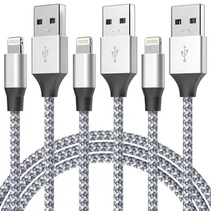 Durable iPhone Charger Cord 6FT 3Pack [Apple MFi Certified] Lightning Cable Nylon Braided iPhone Cord Fast Charging iPhone Cable Compatible with iPhone 14/13/12 Pro Max/12Pro/11