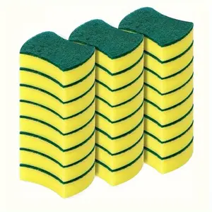 [Soft Bubbly Sponge for Stains] Effective Kitchen Scrubbing Sponge: Non-Scratch, Lint-Free, Soft, And Bubbly for Stubborn Stains