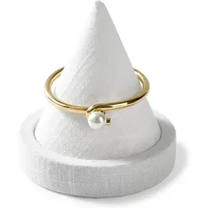 Linen Single Bracelet Display Stand Professional  Stand for Bangle Bracelet Watch (Creamy-white,Linen)