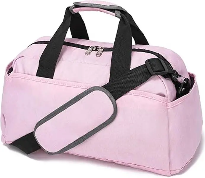 Free Express Small Gym Bag 14 inch lightweight Carry On Mini Duffel Bag for Travel Sport - Pink