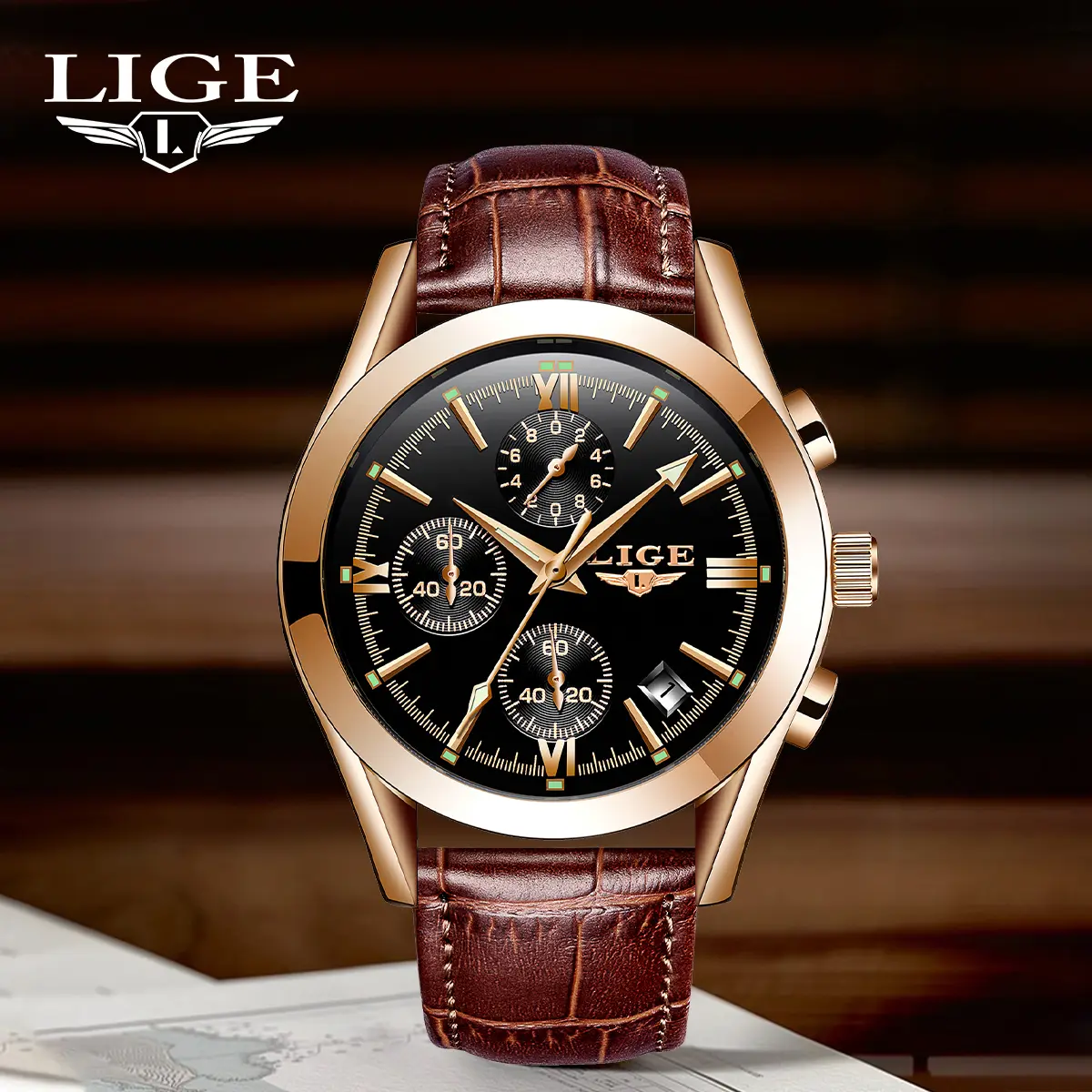 Men's Stylish Quartz Wristwatch with Durable Stainless Steel Band, Retro Business Style Luminous and Waterproof Timepiece, Durable Watch, Stylish Watch
