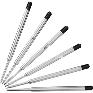 (R)  Pen Refill, Deeply Pigmented Ink for  Bolt Action Luxury Pens, Standard Ink Refill with 0.55mm Fine Tip - Black 6 count