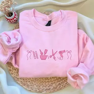 (Ship from US) Embroidered Hairstylist Icon Sweatshirt, Hairstylist Shirt, Hairdresser, Hair Artist Icons Sweater, Graduation Gift, Gifts For Hairstylists