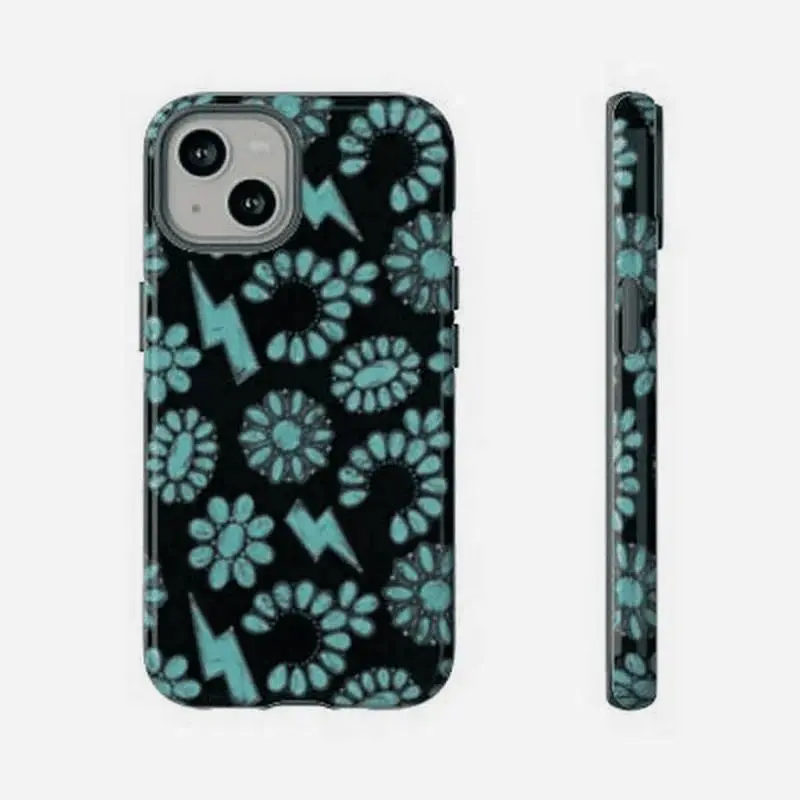 Western Turquoise Tough Phone Cases Multiple Phone Styles Punchy Cowgirl Fashion Case for Gift for All ,phone Case Suitable for Iphone 11/12/13/14/15/16/17 Pro Promax Plus Air, Accessories, Shell