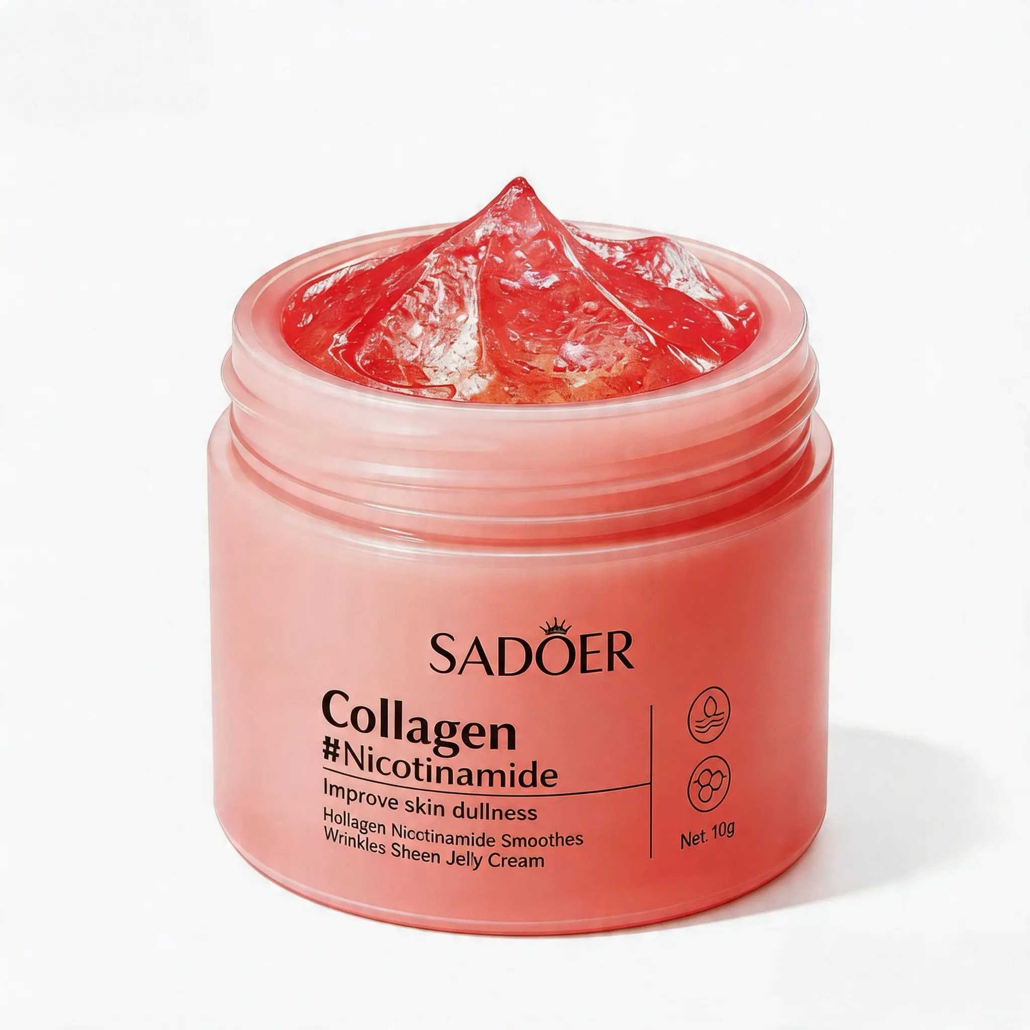 Collagen Niacinamide Jelly Cream Instant Glass Skin Glow  All-Day Deep Hydration  Lightweight Non-Sticky Jelly Texture  Brightens Dull Skin  Evens Skin Tone, Boosts Elasticity Facial Moisturizer Moisturizer Hydrating Daily Moisturizing