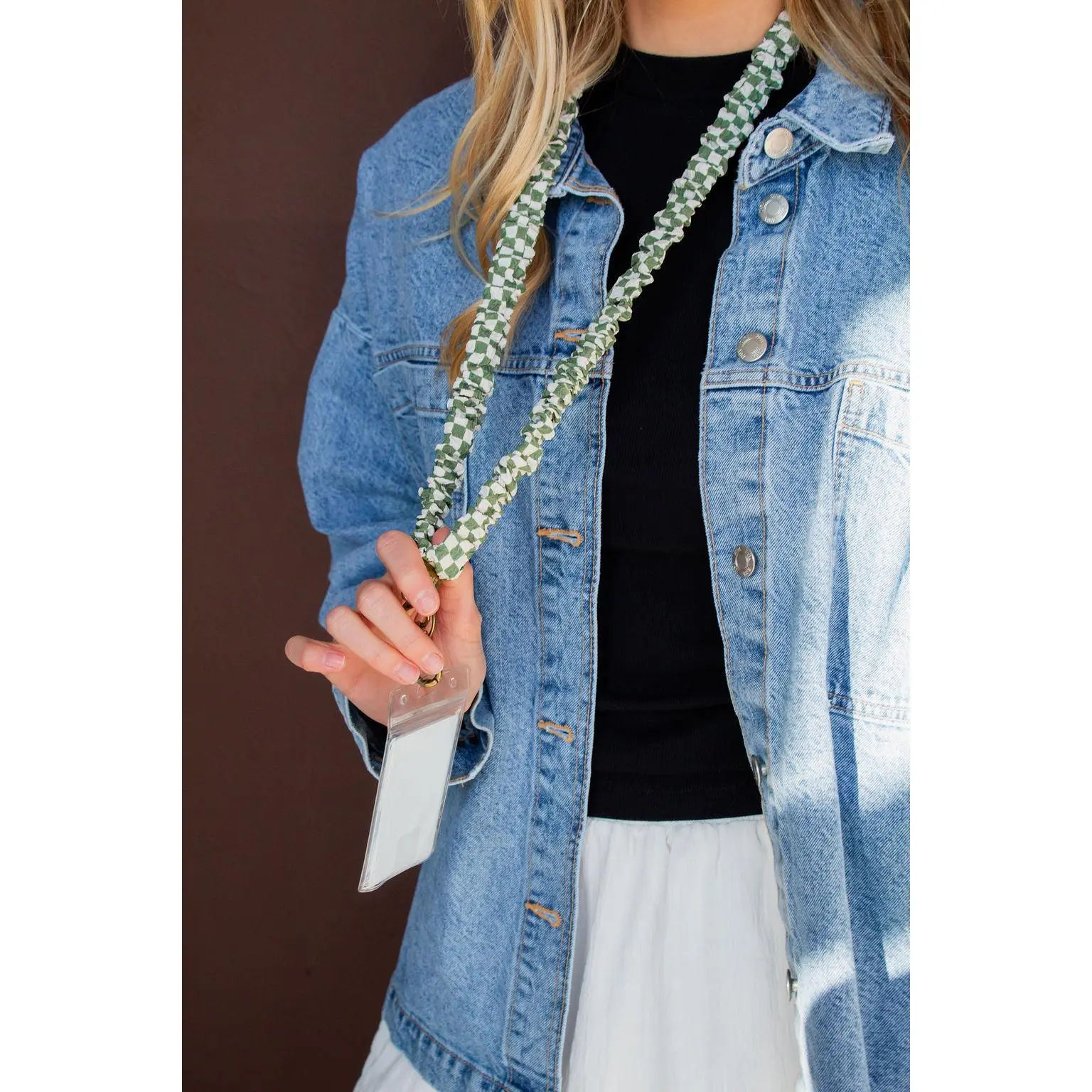 Lindsey Checked Lanyard