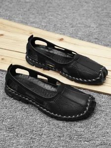 Men's Hand-Stitched Sandals, Walking Shoes, Genuine Leather Toe Cover, Breathable Anti-Slip Durable, High-Quality Choice for Men