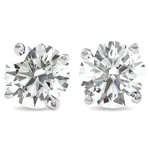 1/2 - 2 Ct TDW Diamond Screw Back Studs in 14k Gold Women's Earrings Lab Grown 1/2 - 2 Ct TDW Diamond Screw Back Studs in 14k Gold Women's Earrings Lab Grown