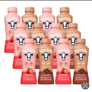 Fairlife Milk 2% Reduced Fat Variety Packs, 14 Fl Oz. Chocolate and Strawberry (Fairlife 2% Chocolate and Strawberry 12 Pack) Protein Dairy