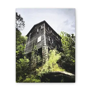 Canvas Stretched Wall Art - Old Wooden Building