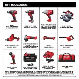 Milwaukee 9 tool combo set special Milwaukee 9 tool combo set special