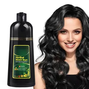 Black Hair Dye Shampoo 3 in 1, Instant Natural Hair Color Shampoo Hair Dye for Women & Men, Root Touch Up & Easy To Use & Lasts 3-4 Weeks & All Hair Types, 16.9 fl.oz