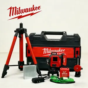 Milwaukee 16 Lines Outdoor Green Light Laser Level 360° Self-Leveling Alignment Tool For Construction Renovation And Outdoor Layout With High Visibility Green Beam IP65 Waterproof And Stable Mount Compatibility For Professional Jobsite outdoorfun