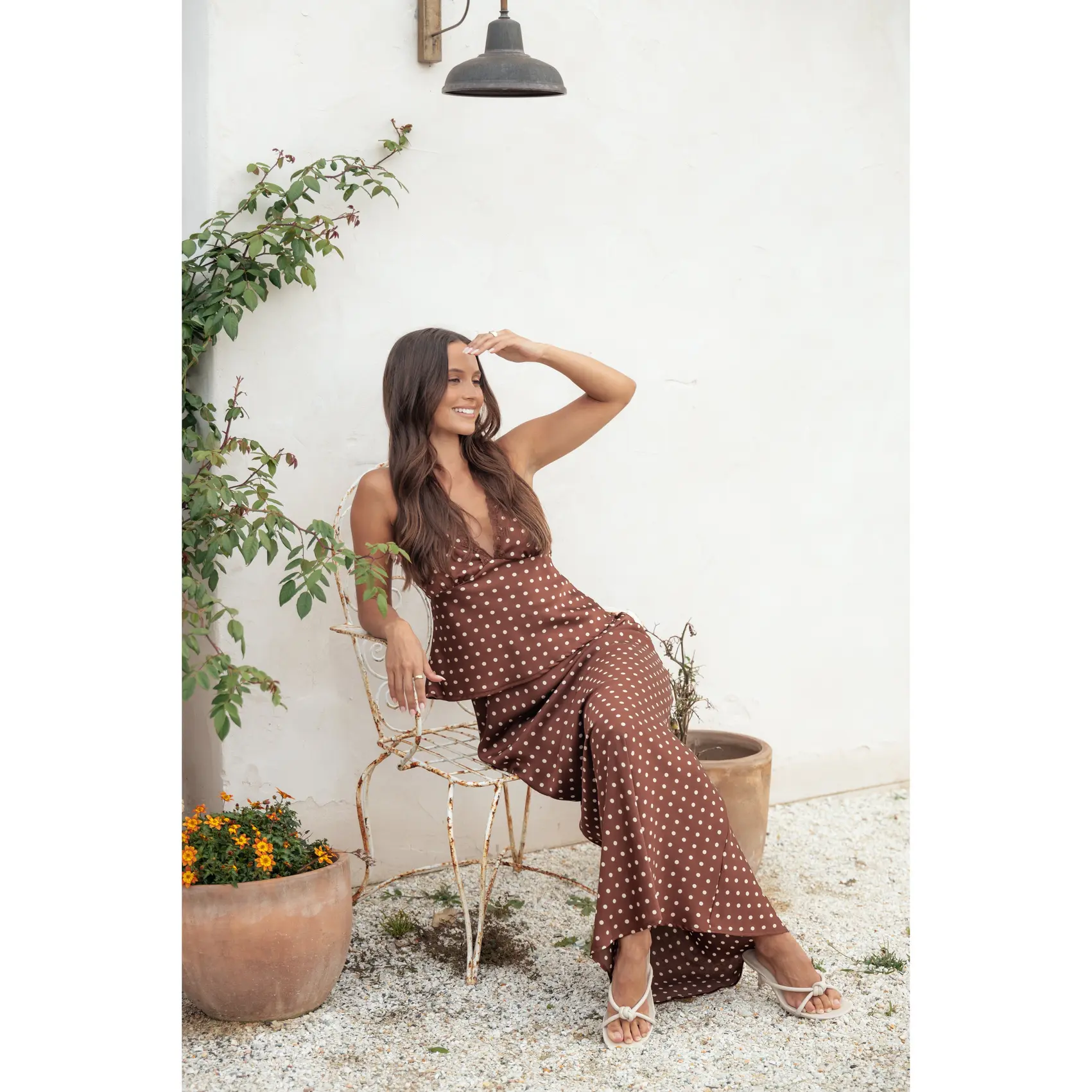 Velman Skirt - Brown Polka Dot