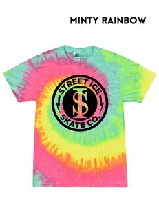 Street Ice Round Logo Tie Dye Tee - Casual Short Sleeve T-Shirt for Everyday Wear
