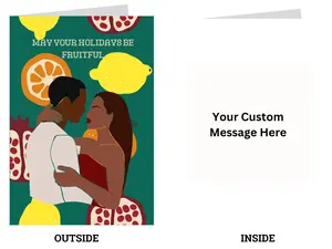 Personalized Gifts African American Greeting Cards 5.5" x 8.5" w/ Envelope | Custom Message | Black Holiday Cards | Christmas Gift