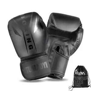 Multiple Sizes (10oz-16oz) Faux Leather, Professional Adult Boxing Gloves for Men and Women, Muay Thai Sparring Fight Gloves, Durable MMA Training Punching Bag Mitts, Adjustable Strap Closure, Ideal for Training, Sparring, and Gym Use