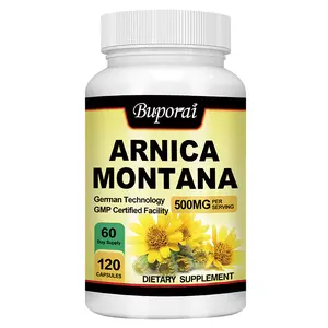 Buporai Arnica Capsules, 120 capsules, 2 capsules each time, 500 mg per serving, for use on swollen wounds.
