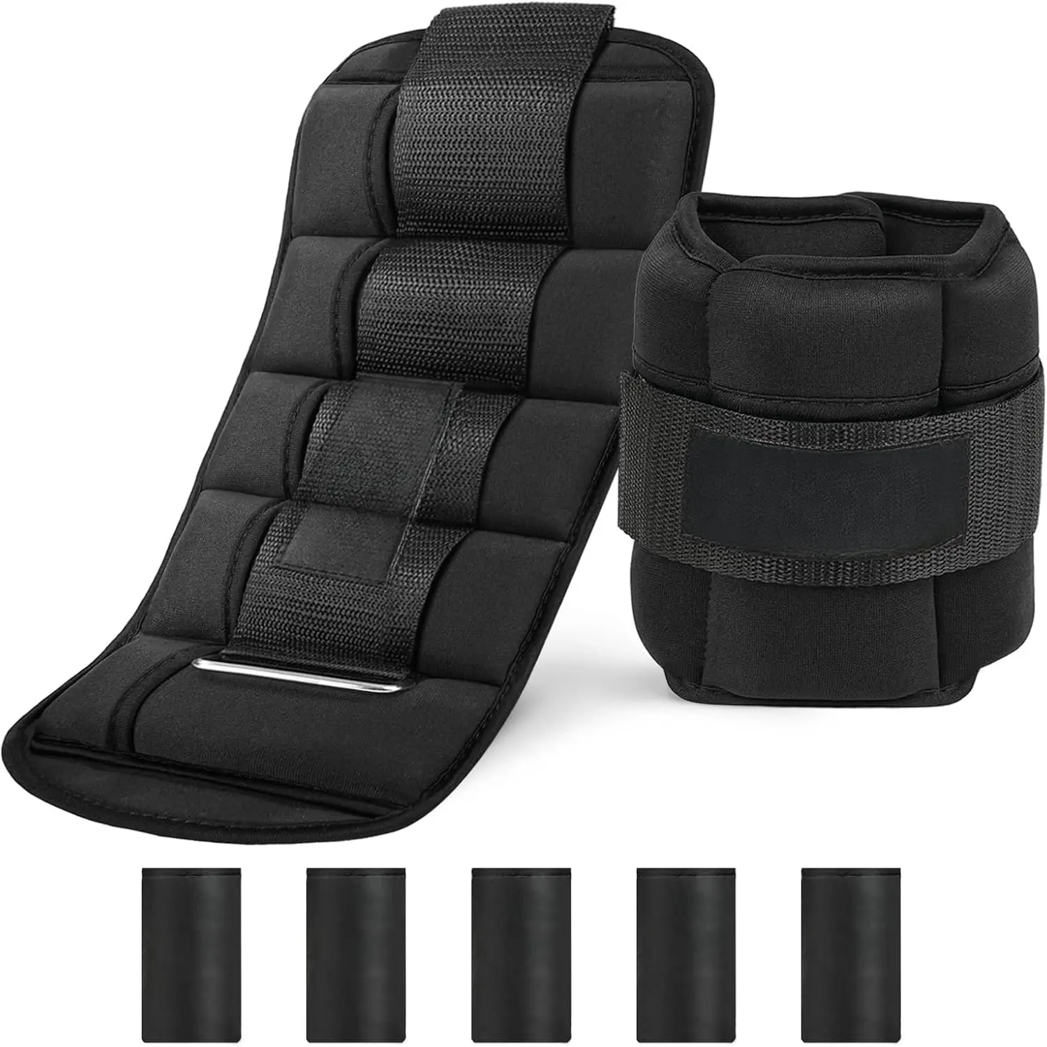 Adjustable Ankle Weights for Women Men, 1 Pair 2 4 5 6 8 10 lb  Weight Straps, Weighted Ankle Weights Set for Gym, Fitness, Yoga, Jogging, Walking, Aerobics, Physical