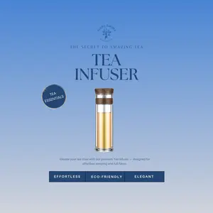 Portable Double Wall Glass Tea Infuser With Lid Filter