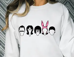 Bob Burger Family Sweatshirt Hoodie, Belcher Family, Bob Belcher, Louise Tina Belcher , Belcher Family Vacation