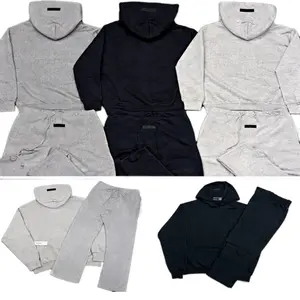Trendy uncuffed sweatpants and hoodie comfy oversized set