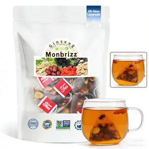 [Upgraded Formula] MONBRIZZ Summervibes  Herbal Tea Five Treasure Ginseng Kidney Tea Organic Edible Corn Fiber Tea Bags Gift for Mom & Men 7 Precious Ingredients Natural Herbal Beverage Good for Kidney