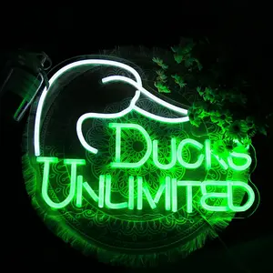 Ducks unlimited neon sign made with led