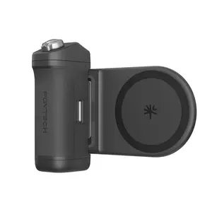 PGYTECH MagCam 2 Phone Grip Kit, with Photo+Video Creative ios App, 3-in-1 Mobile Phone Grip MagSafe Wireless Charging, Detachable Bluetooth Remote, Built in Powerbank, Phone Stand