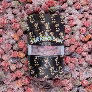 Sour Kings Candy - Grape Sour Gusher Bursts - Viral Sour Candy Snack