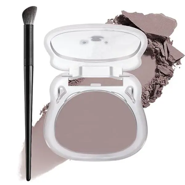 Noerrors Taupe to Mauve Cool Toned Contour Palette for Fair Pale Olive Skin | Matte Grayish Mauve Shade for Natural 3D Sculpt Looks, No Orange Base, Smooth Pressed Powder Texture, Lightweight&Blendable