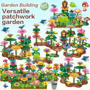 Variety garden blocks flower DIY puzzle puzzle toys for boys girls diy flower arrangement children cognitive puzzle 3-6 years old