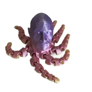 Octo-Rock 3D Printed Plastic Fidget Toy with Articulated Legs for Adults relieve stress