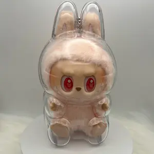 New Labubu Transparent Protective Case for Have a Seat Labubu Box Cover Transparent Case for Labubu Have a Seat