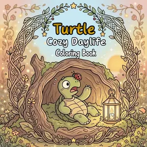 Turtle Cozy Daylife: Turtle Coloring Book With 50 Relaxing Pages Featuring Adorable Sea Animals And Tropical Beach Scenes. Perfect For Kids, Teens, ... For Easy And Fun Summer Stress Relief., Paperback