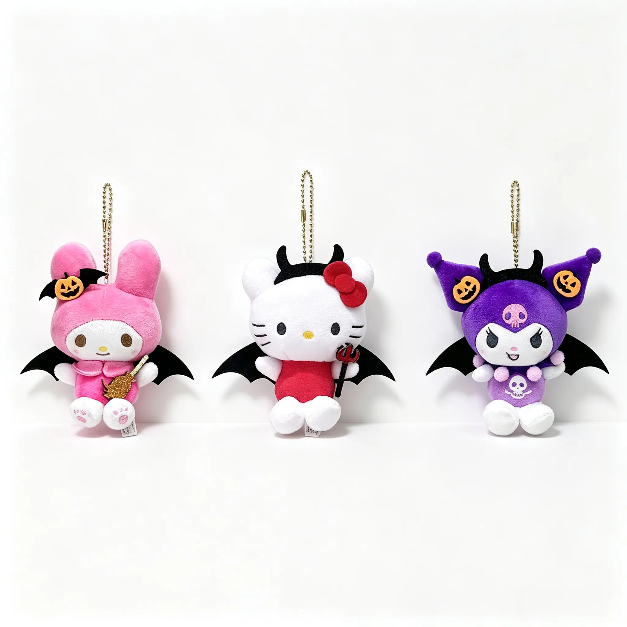 Sanrio Hello Kitty Halloween Keychain, Cute Character Pendant Key Ring for Backpack Purse Bag Decoration