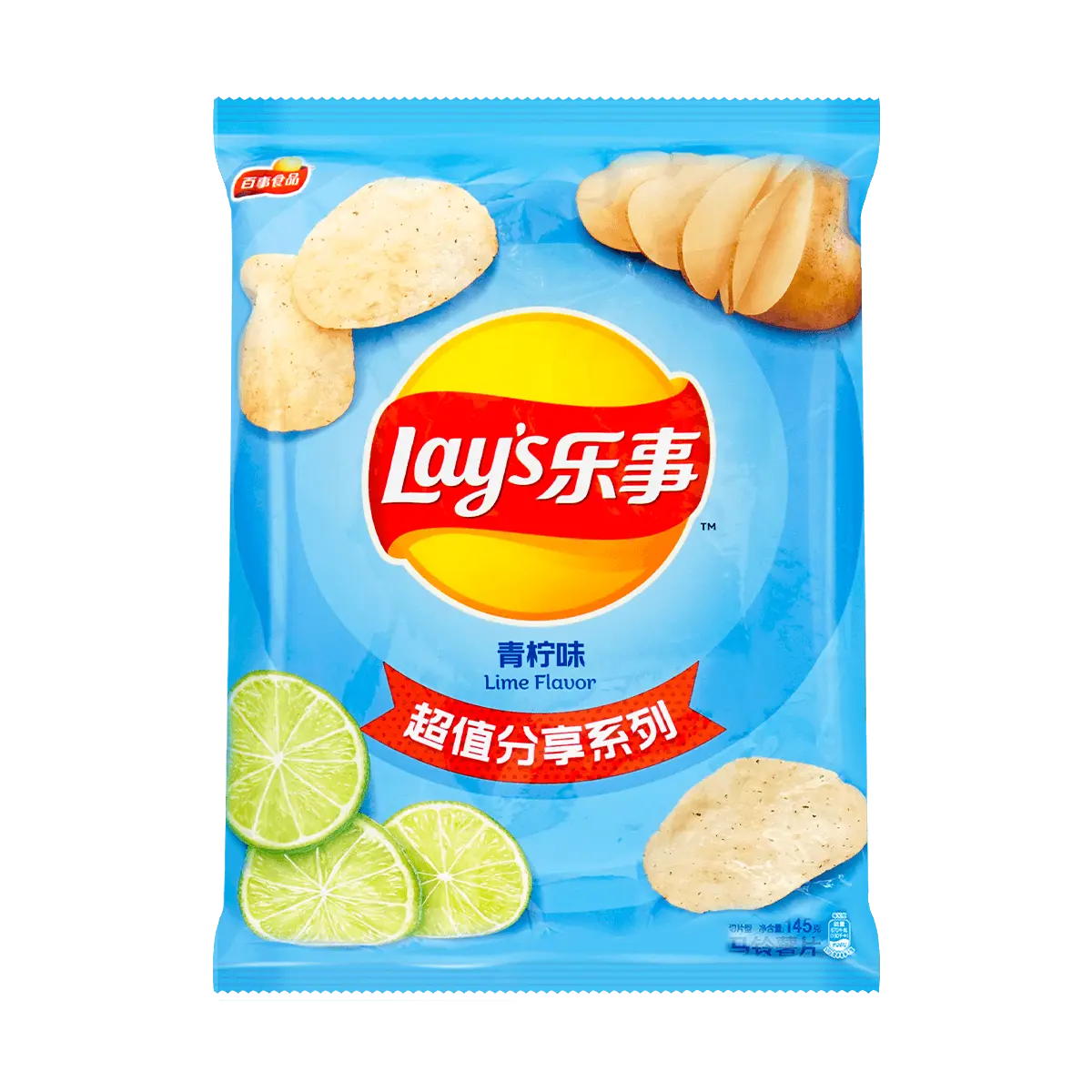 Lay's Qingning Lime Flavored Potato Chips 135g - Authentic Chinese Version Crispy Snacks Lay's Qingning Lime Flavored Potato Chips 135g - Authentic Chinese Version Crispy Snacks