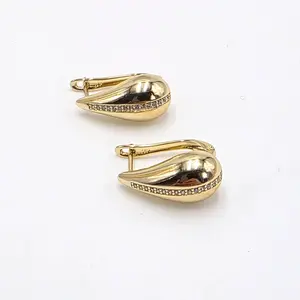 Gold Plated 14k Drop Earrings for Women Elegant Subtle Luxurious Look Perfect for Any Occasion