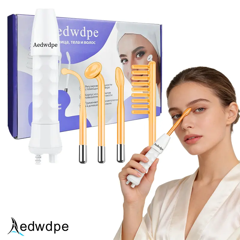Portable High-Frequency Facial Device, High-Frequency Skin Stick Device, Portable Skincare Tool, Ideal for Home Use, High-Frequency Wand, Facial Beauty Instrument