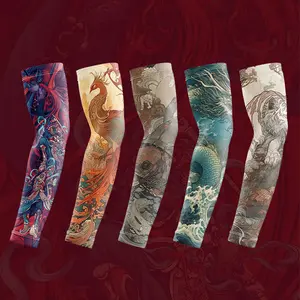 2 pairs Arm men's and women's quick drying UV resistant outdoor running arm sleeves with skin protection nylon tattoo sleeves