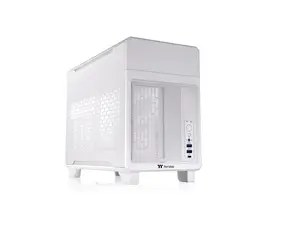 Thermaltake TR100 SFF Chassis mITX Support 18.9 Liters PCIe 4.0 Riser Cable Included 360mm GPU Clearance 280mm Radiator Support Removable PCIe Bracket, Snow, CA-11A-00S6NN-00