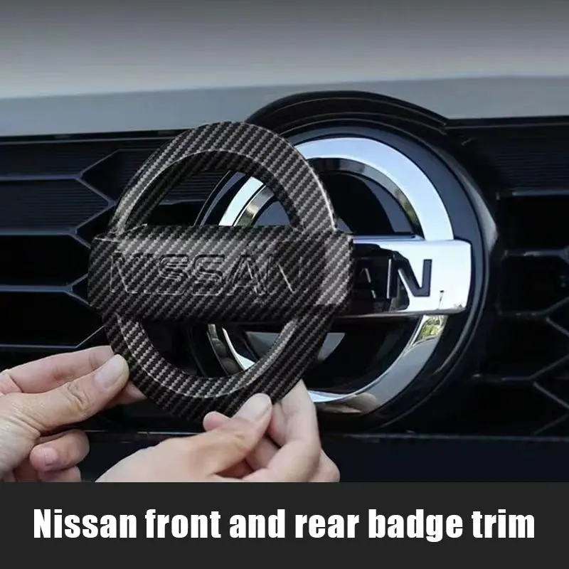 8.7/10/10.5/11.7/12.7cm Car Front Rear Trunk Emblem Cover Sticker For Nissan Qashqai Juke Pulsar Sentra Altima Patrol Micra Rogu